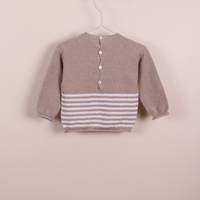 Sebastian Stripe Sweater Set- Camel