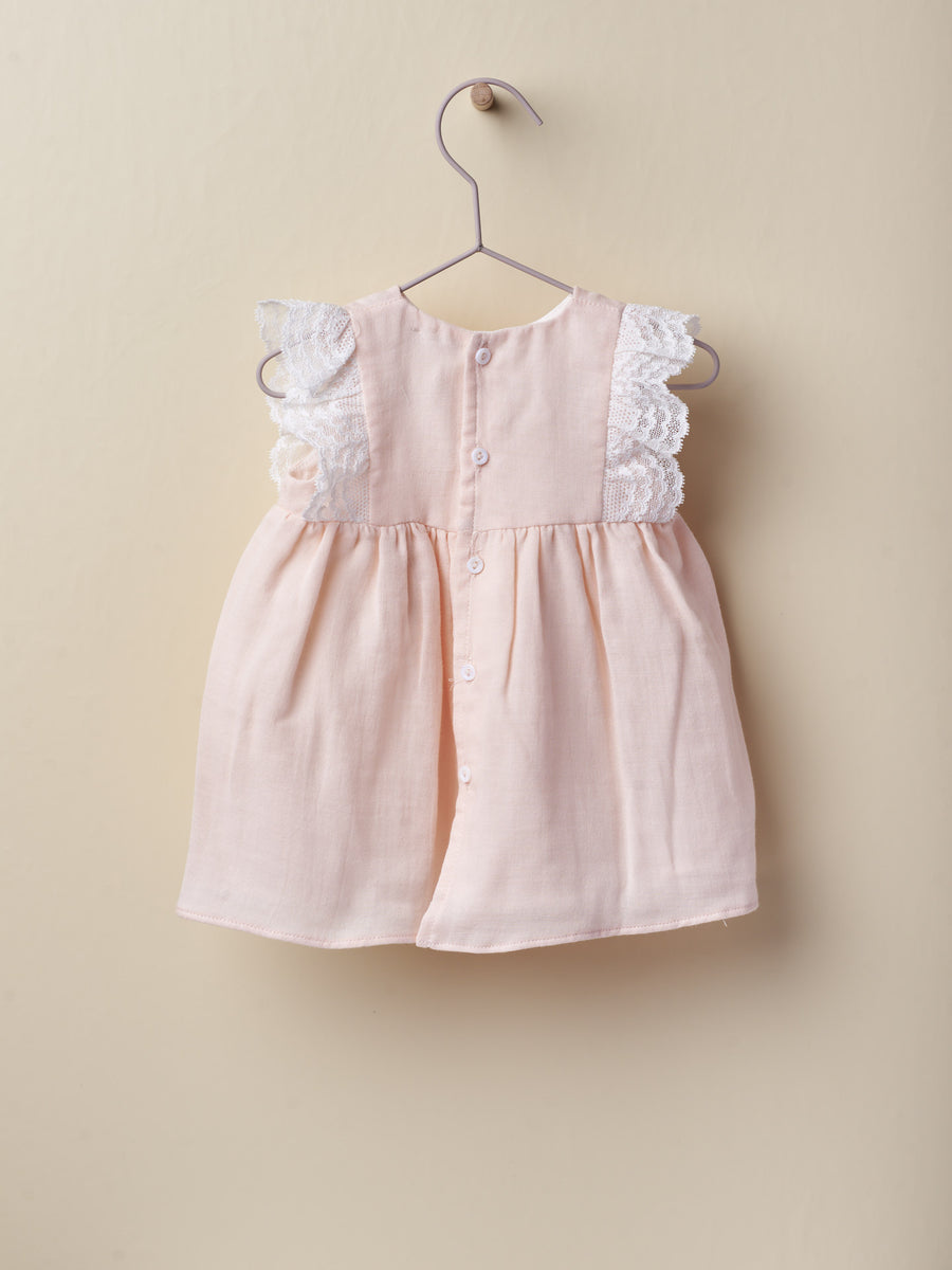 Talulah Sleeveless Organic Cotton Dress- Soft Pink