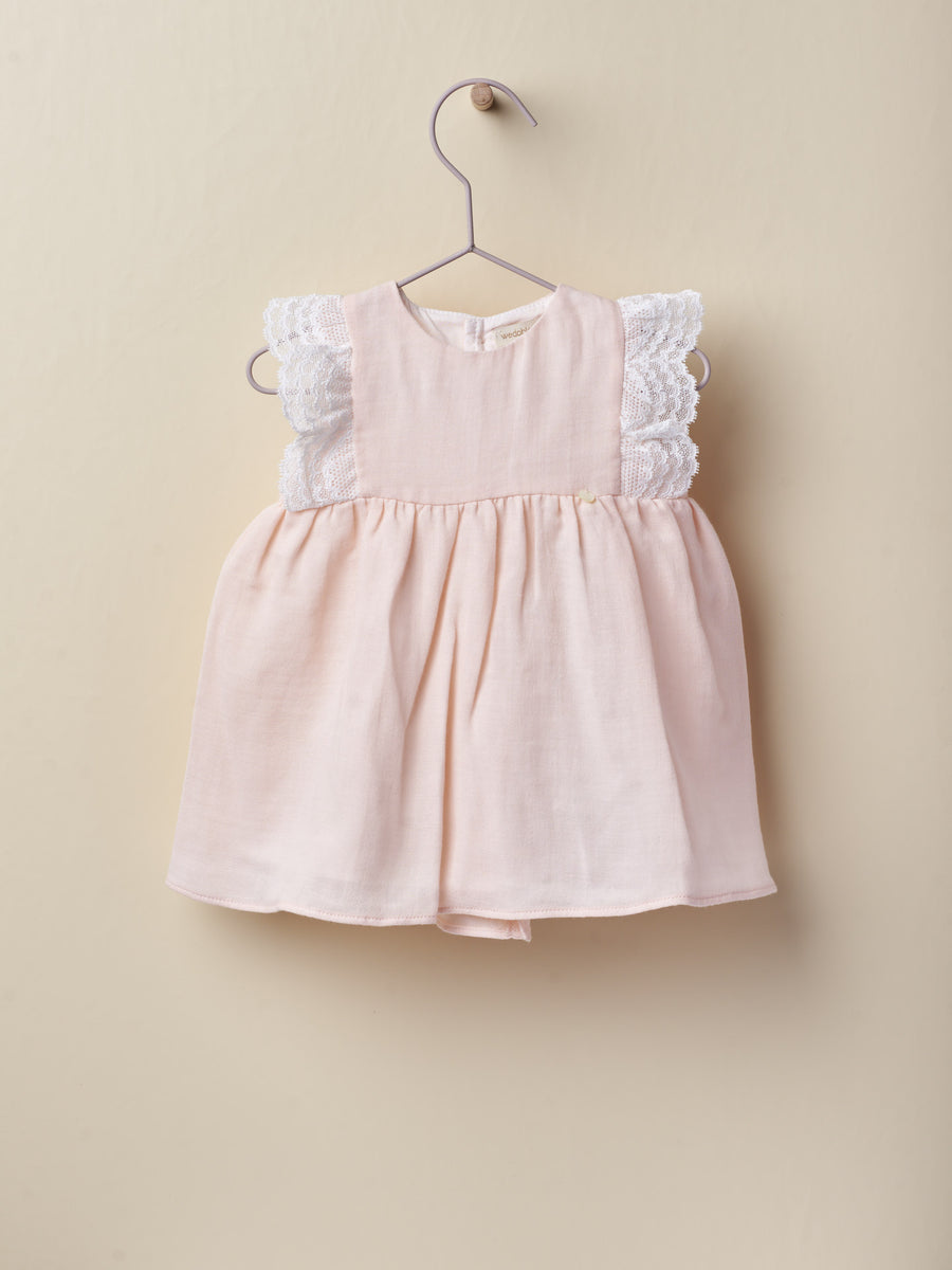 Talulah Sleeveless Organic Cotton Dress- Soft Pink