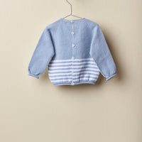 Sebastian Stripe Sweater Set- Soft Blue