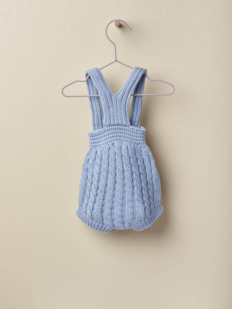 Riley Knit Shoulder Strap Shortie- Soft Blue
