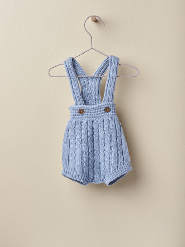Riley Knit Shoulder Strap Shortie- Soft Blue