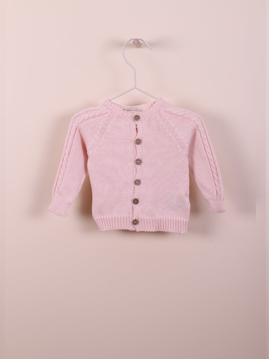 Taylor Knit Cardigan- Soft Pink