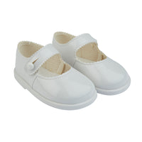Mary Hard Sole Shoes- White Patent